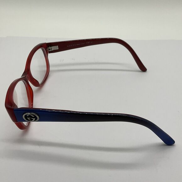 Gucci Square Optical Frames Eyeglasses Red Blue Women GG 3569 L53 135 Read - Picture 7 of 9
